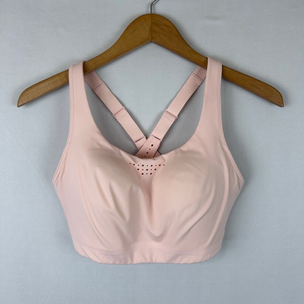 Athleta Phenomena Sports Bra Pink Racerback Adjustable 657806 Women's Size 32DD